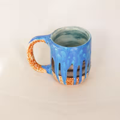 ماگ سرامیکی طرح موج مدل دستساز کد 1073