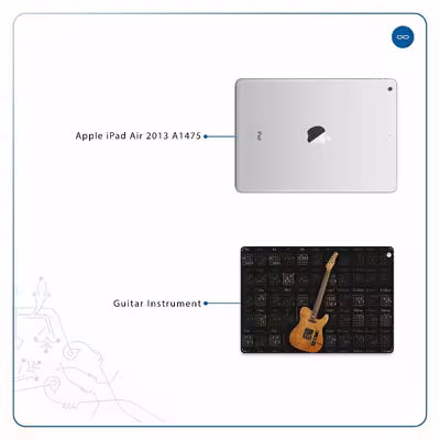 برچسب پوششی ماهوت مدل Guitar-Instrument مناسب برای تبلت اپل iPad Air 2013 A1475