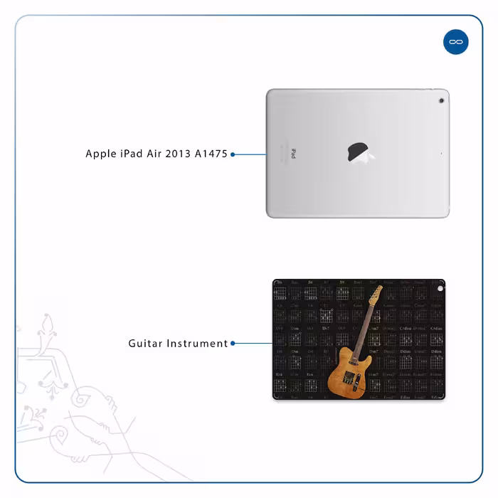 برچسب پوششی ماهوت مدل Guitar-Instrument مناسب برای تبلت اپل iPad Air 2013 A1475