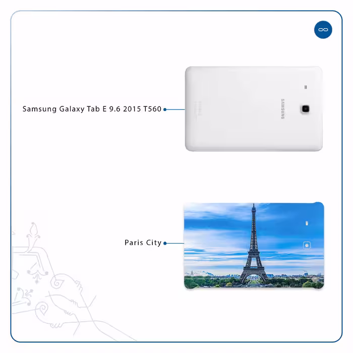 برچسب پوششی ماهوت مدل Paris City مناسب برای تبلت سامسونگ Galaxy Tab E 9.6 2015 T560
