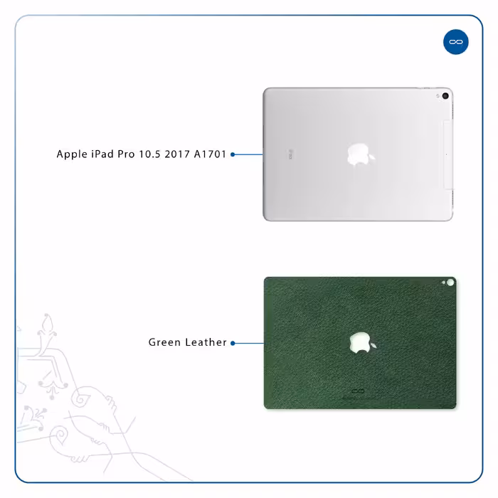 برچسب پوششی ماهوت مدل Green-Leather مناسب برای تبلت اپل iPad Pro 10.5 2017 A1701