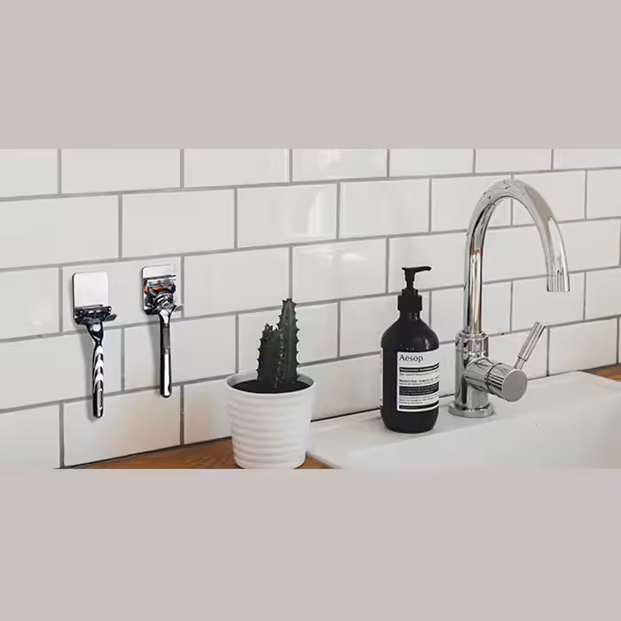 آویز حوله لوبیک مدل استیل بسته 2 عددی