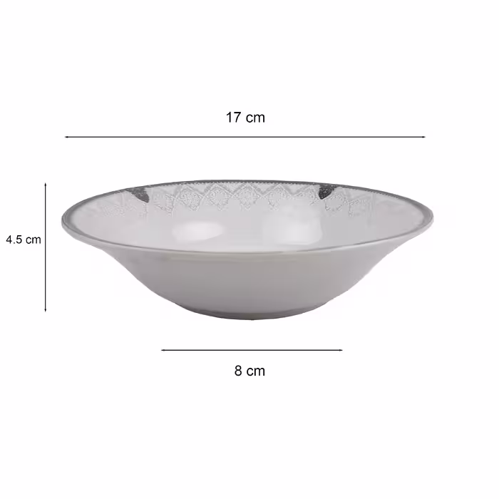 کاسه سوپ خوری پارس چینی کد 603 بسته 6 عددی