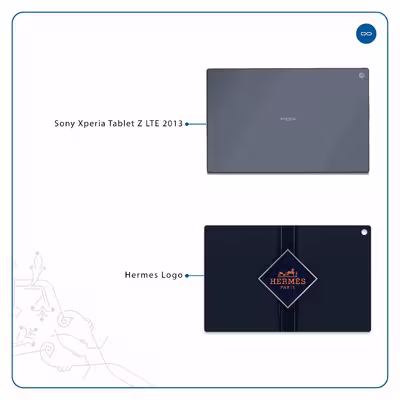 برچسب پوششی ماهوت مدل Hermes-Logo مناسب برای تبلت سونی Xperia Tablet Z LTE 2013