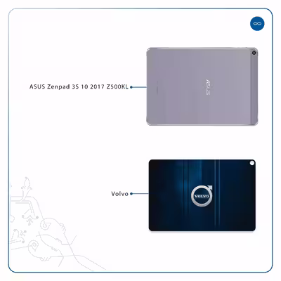 برچسب پوششی ماهوت مدل Volvo مناسب برای تبلت ایسوس Zenpad 3S 10 2017 Z500KL