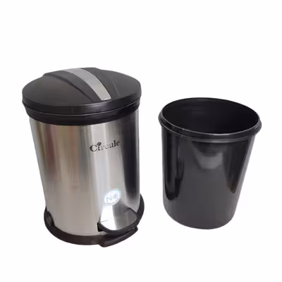 سطل زباله پدالی سرکیول مدل 5 استیل