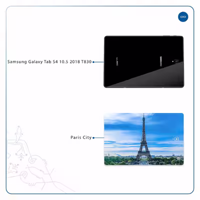 برچسب پوششی ماهوت مدل Paris City مناسب برای تبلت سامسونگ Galaxy Tab S4 10.5 2018 T830