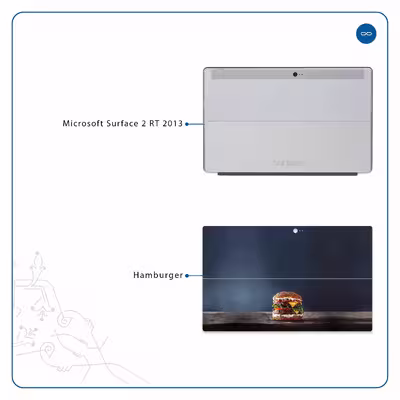 برچسب پوششی ماهوت مدل Hamburger مناسب برای تبلت مایکروسافت Surface 2 RT 2013
