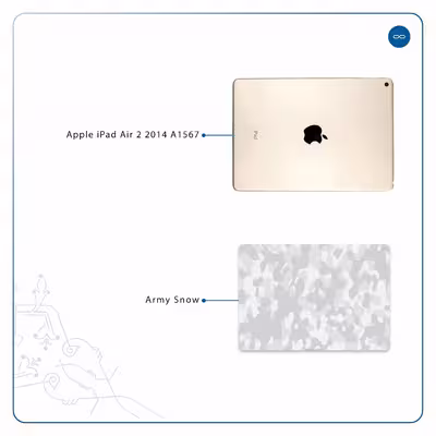 برچسب پوششی ماهوت مدل Army-Snow مناسب برای تبلت اپل iPad Air 2 2014 A1567
