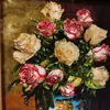 تابلو فرش دستبافت طرح گل رز مدل 106