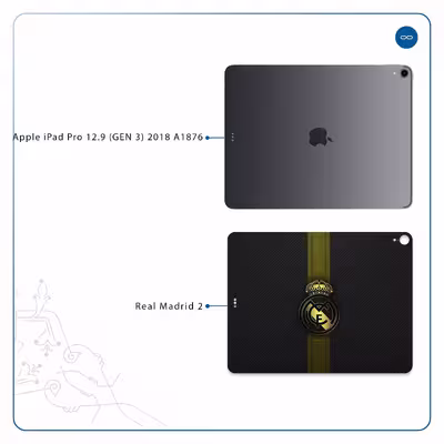 برچسب پوششی ماهوت مدل Real-Madrid-2 مناسب برای تبلت اپل iPad Pro 12.9 (GEN 3) 2018 A1876