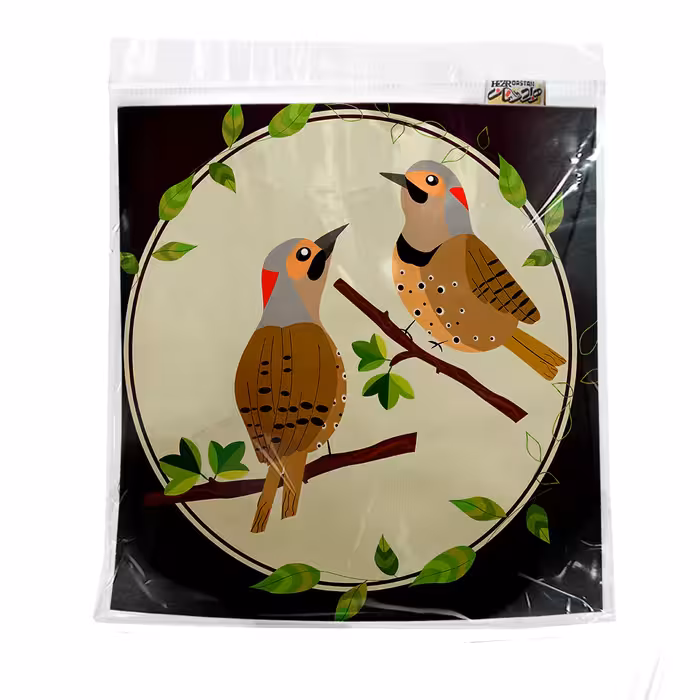 کاور کوسن هزاردستان طرح بلبل و برگ کد co661 مجموعه 2 عددی