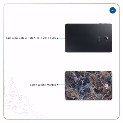 برچسب پوششی ماهوت مدل Earth-White-Marble مناسب برای تبلت سامسونگ Galaxy Tab A 10.1 2016 T585
