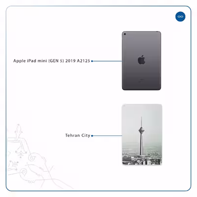 برچسب پوششی ماهوت مدل Tehran City مناسب برای تبلت اپل iPad mini (GEN 5) 2019 A2125