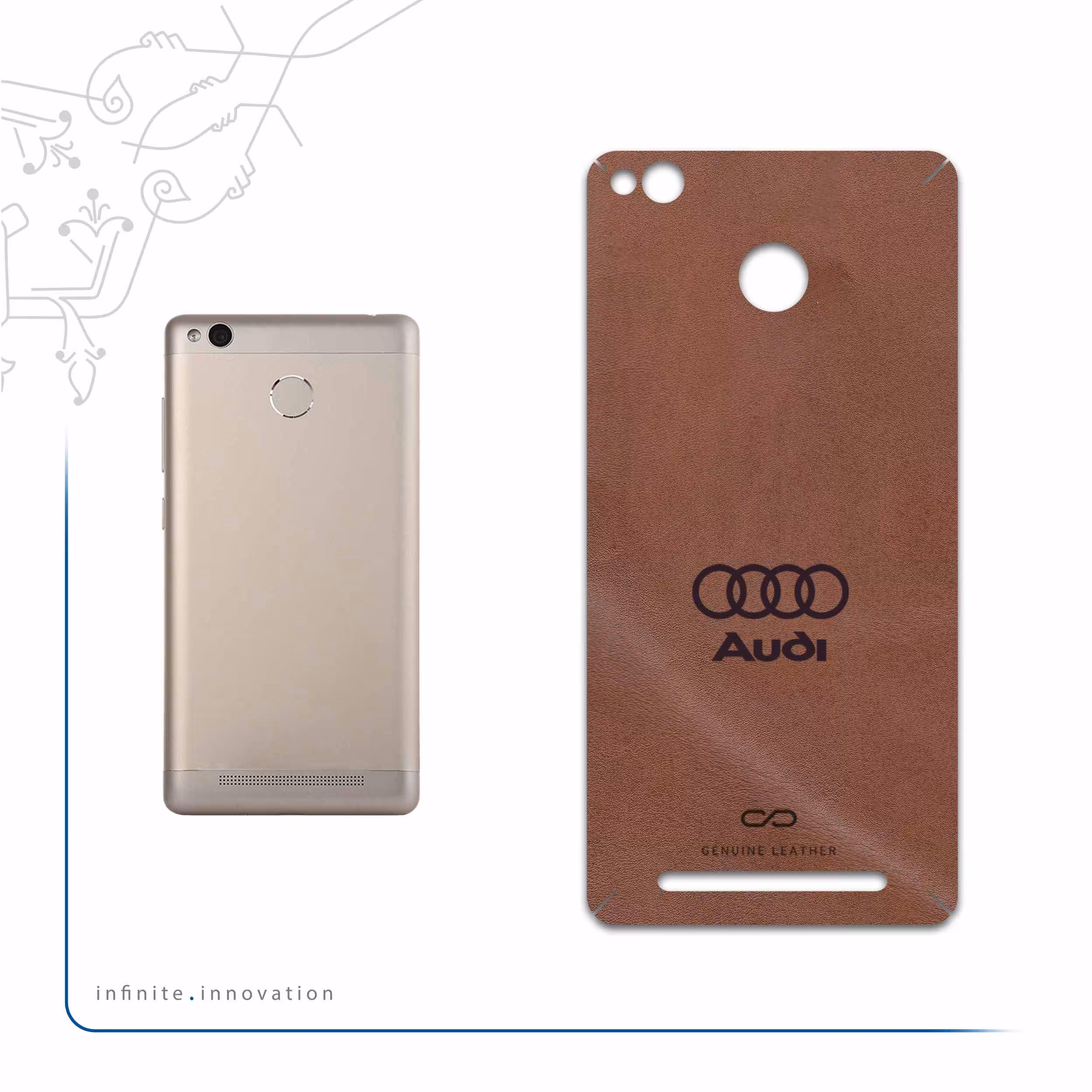 برچسب پوششی ماهوت مدل MNL-AUDI مناسب برای گوشی موبایل شیائومی Redmi 3 Pro