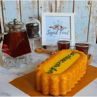 قالب کیک به گز مدل شارلوت بیضی