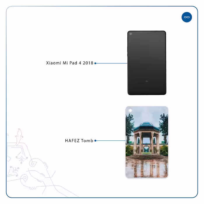 برچسب پوششی ماهوت مدل HAFEZ-Tomb مناسب برای تبلت شیائومی Mi Pad 4 2018
