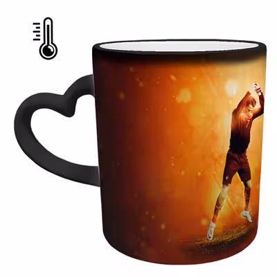 ماگ حرارتی مدل دسته قلبی طرح رونالدو کد 138