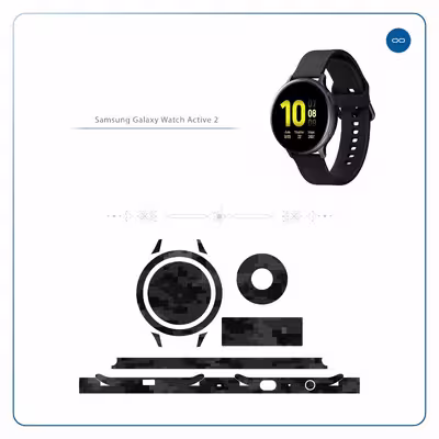 برچسب ماهوت طرح Night-Army-Pixel مناسب برای ساعت هوشمند سامسونگ Galaxy Watch Active 2 44mm