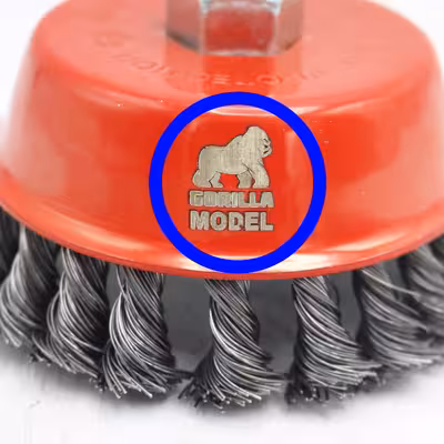 فرچه سیمی کاسه ای بافته مدل گوریلا کد YP-BAFTEH-125MM