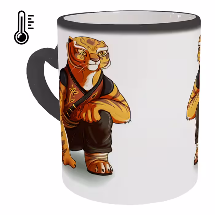 ماگ حرارتی مدل دسته قلبی طرح پاندا کونگ فو کار کد 90