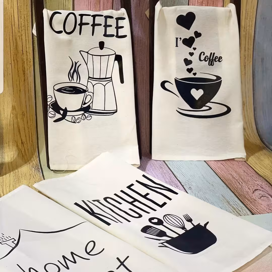 دستمال تکست جنس متقال درجه یک  اشپزخانه    و بدون آبرفت دور  دوزی شده و  سایز بزرگ  