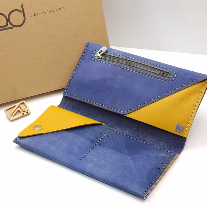 ست سرکلیدی و کیف پول و کارت اعتباری ED Consept store Handmade wallet and key ring set T10