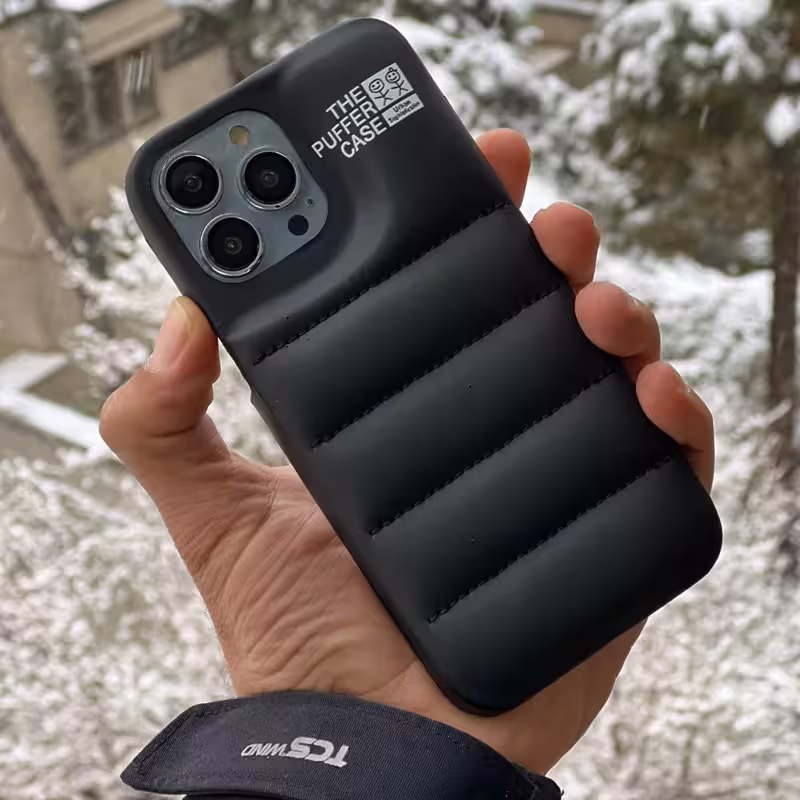 قاب پافر اورجینال مشکی چرمی