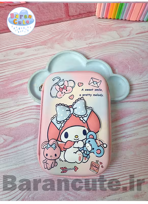 جامدادی وارداتی کتابی برجسته طرح ملودی