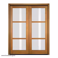 درب شیشه‌خور دوبل لولایی برای نشیمن کد 1125