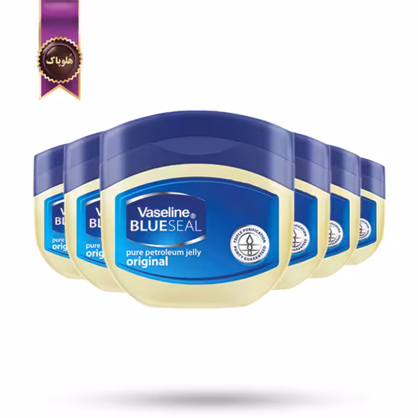 6 عدد ژل وازلین بلو سیل Vaseline Blue Seal مدل تصفیه‌شده و اورجینال Pure Petroleum Original حجم 50 میلی لیتر (اورجینال)