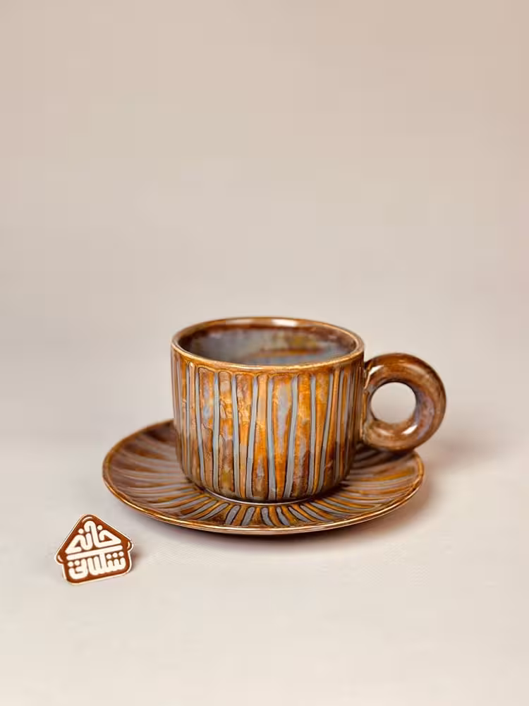 فنجون لته خوری طرح روستیک کد002355