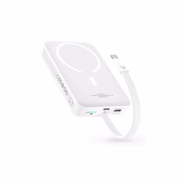 پاوربانک بیسوس مدل Magnetic & Cable 30W با ظرفیت 10000 میلی آمپر ساعت
