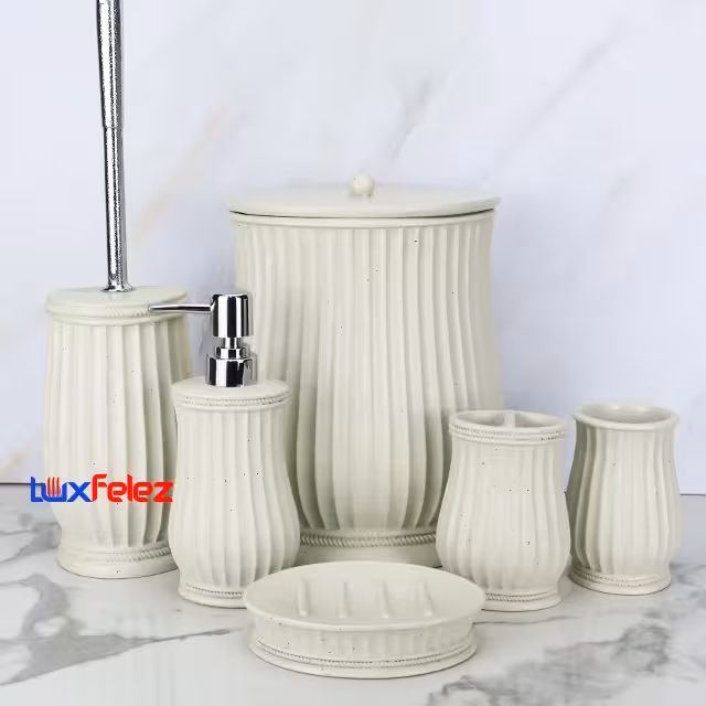 ست سرویس بهداشتی رزین راحیل کد 27شش پارچه