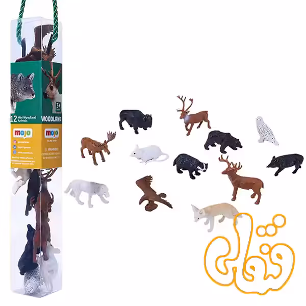 مجموعه 12 عددی حیوانات جنگل موجو Woodland Tube 380054