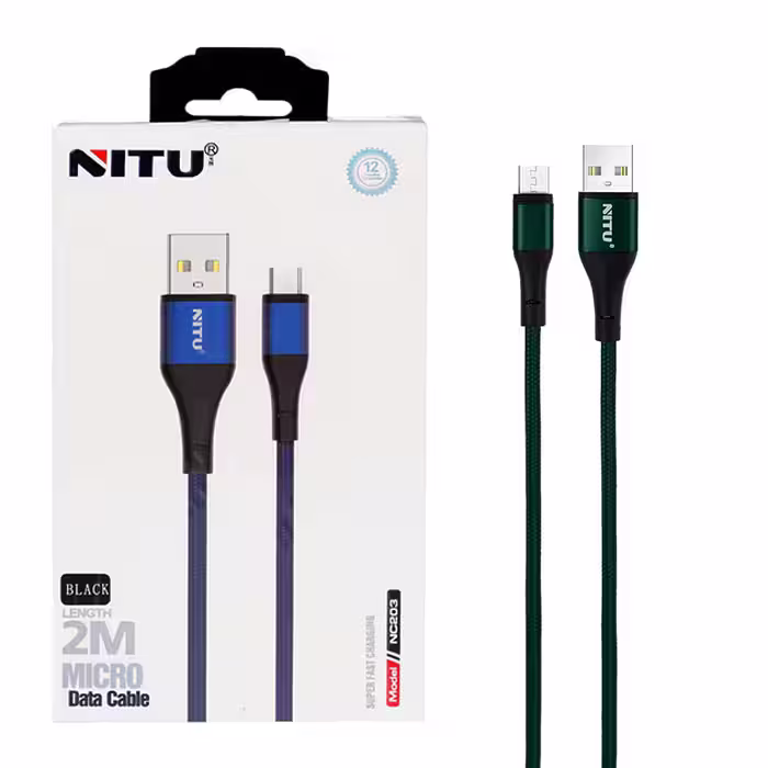 کابل USB به MICRO-USB نیتو NITU NC203 طول 2 متر 3 آمپر