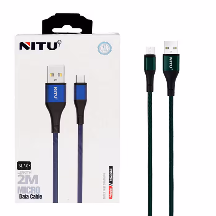 کابل USB به MICRO-USB نیتو NITU NC203 طول 2 متر 3 آمپر