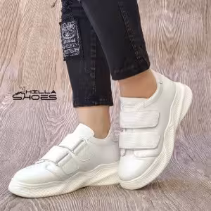 کفش کتانی زنانه دو چسب لژدار