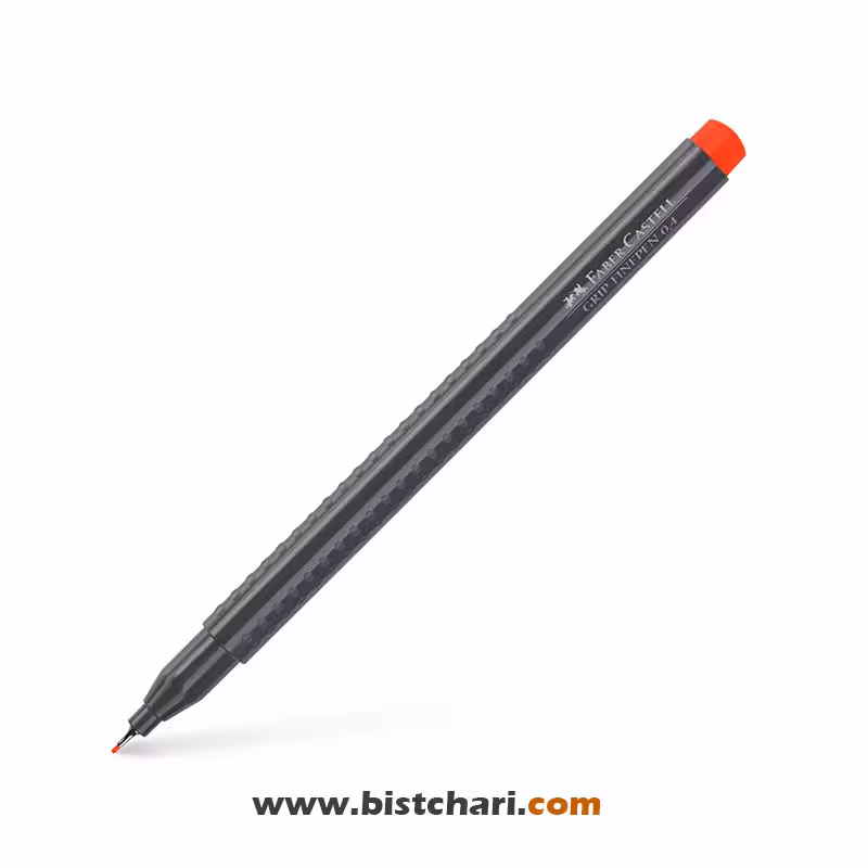 روان نویس 0.4 رنگ قرمز مدل Grip finepen برند فابر کاستل Faber-Castell