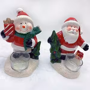 جا شمعی کریسمسی بابانوئل و ادم برفی