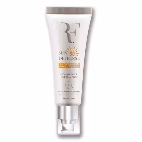 کرم ضدآفتاب فیوژن واتر بژ طبیعی پوست خشک SPF 50 رویال فم 50 میلی لیتر RF