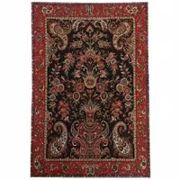 ترمه تابلوئی ابریشم کد TRTAB22 نفیس رنگ مشکی لایی چسب دار بدون آستر