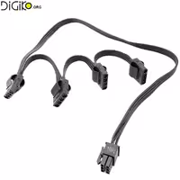 تبدیل برق 6 پین نری 2 خالی به 4 مولکس ماده