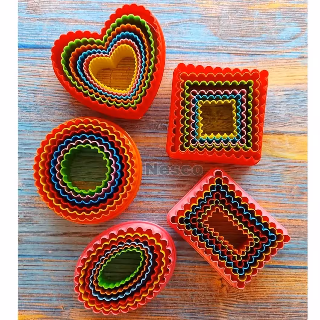 کاتر دو طرفه مستطیل برند نسکو پک 6 عددی جنس پلاستیکی