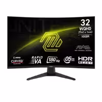MSI MAG 325CQF 31.5 Inch WQHD 0.5ms 180Hz Rapid VA Curved Gaming Monitor