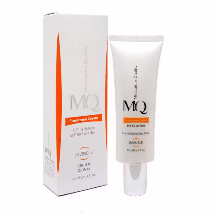 کرم ضد آفتاب فاقد چربی ام کیو بی رنگ SPF 50 حجم 55میلی لیتر | MQ Sunscreen Cream Oil Free SPF50