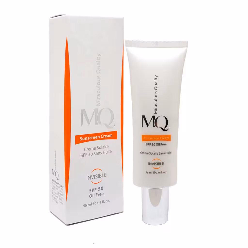 کرم ضد آفتاب فاقد چربی ام کیو بی رنگ SPF 50 حجم 55میلی لیتر | MQ Sunscreen Cream Oil Free SPF50