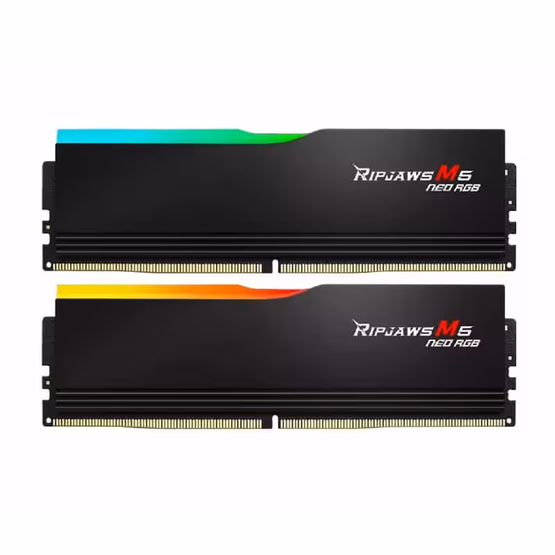 رم جی اسکیل مدل G.SKILL RIPJAWS M5 NEO RGB 32GB 6400MT BLACK C32 Dual - For AMD
