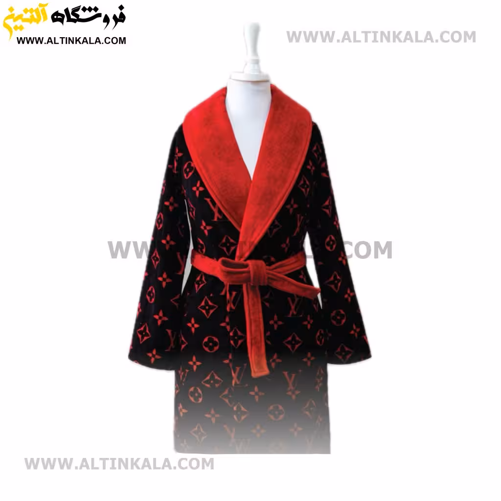 حوله پالتویی پودایران طرح لویی ویتون قرمز سایز 125
