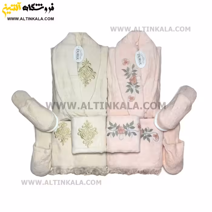 سرویس حوله عروس و داماد 10تکه گلدوزی DURUL
